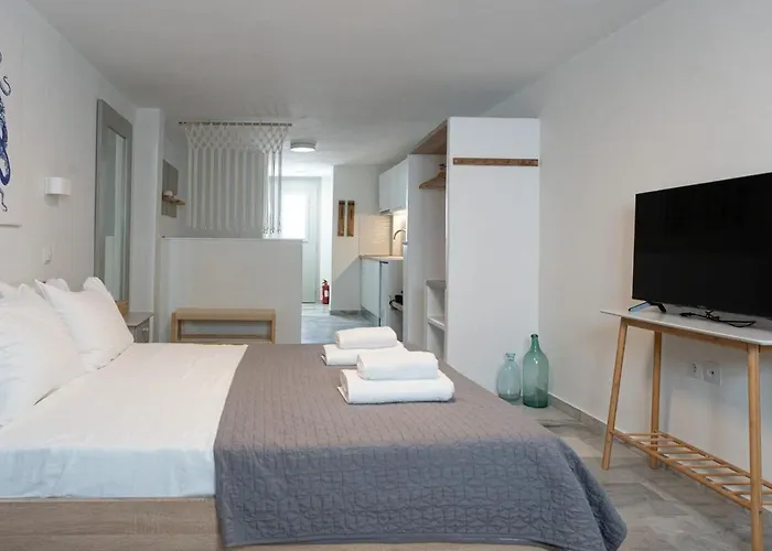 Apartment White W1 New In Naousa (Paros)